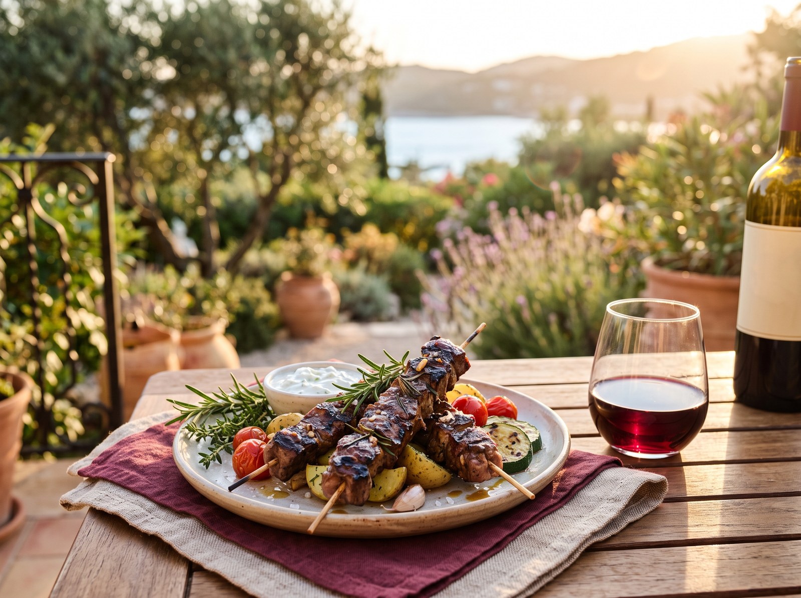 Lamb skewers with rosemary