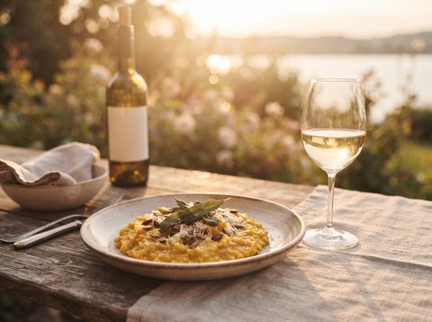 Kürbisrisotto mit Salbeibutter