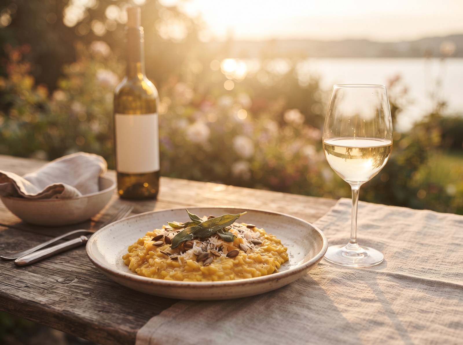Kürbisrisotto mit Salbeibutter