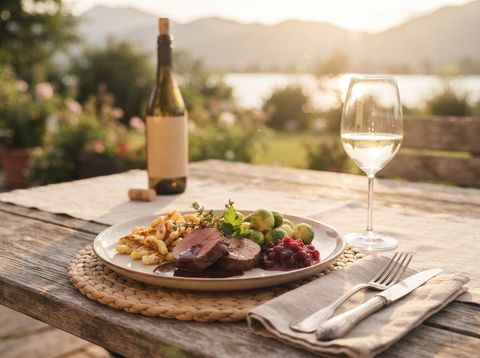 Rehrücken mit Spätzli und Preiselbeeren