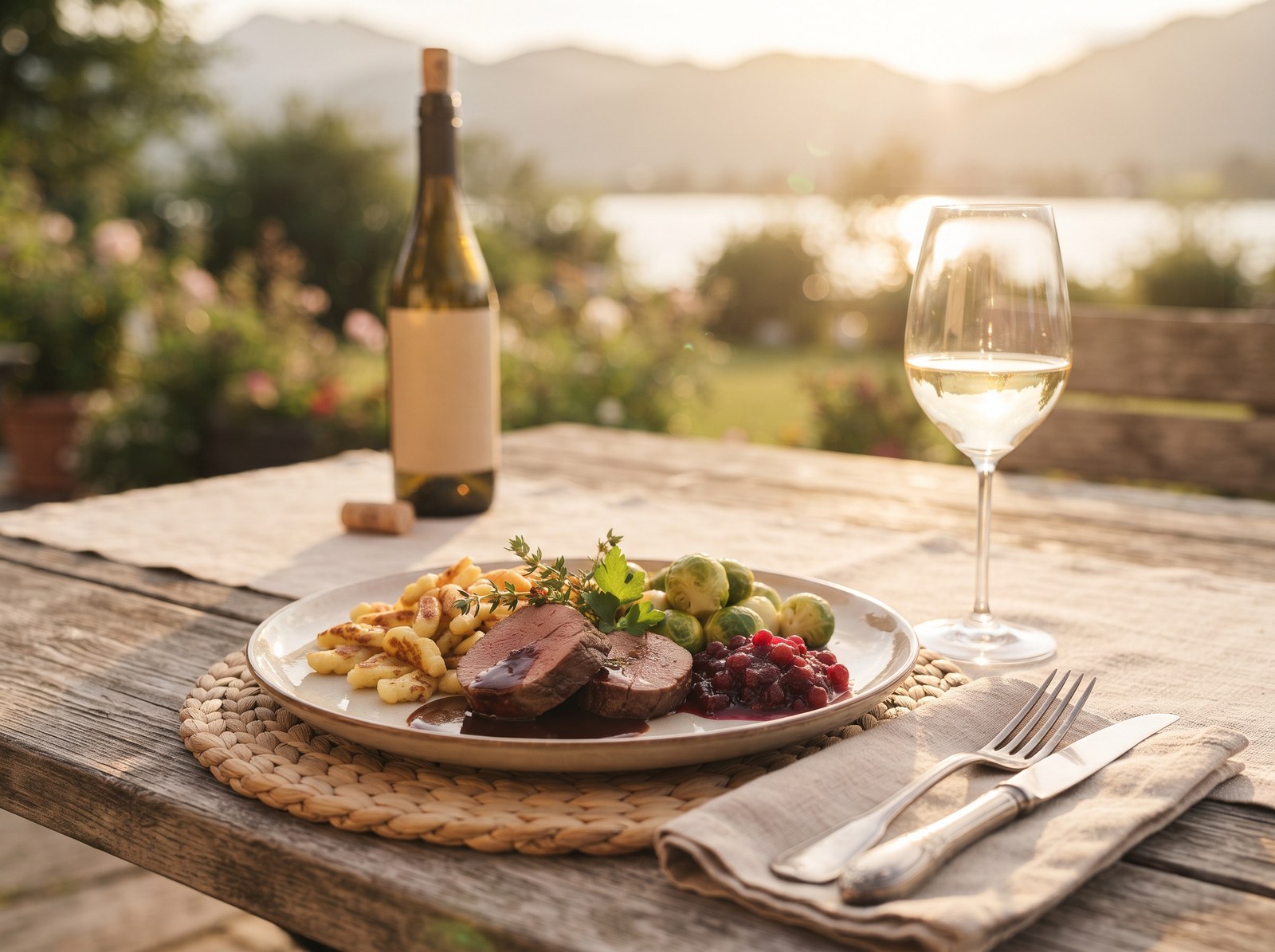 Rehrücken mit Spätzli und Preiselbeeren