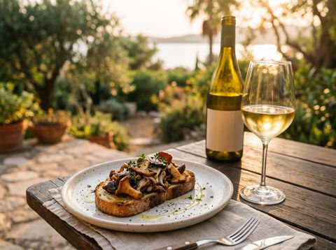 Mushrooms on sourdough toast
