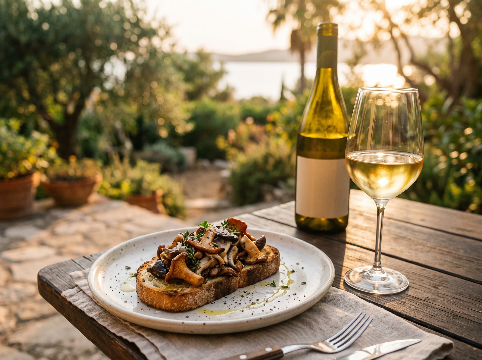 Mushrooms on sourdough toast